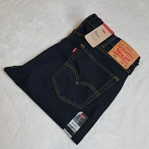New Mens Levi's 514 Straight Dark Wash Denim Jeans Size 38x30 Stretch NWT